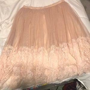 Pink lace skirt from Francesca’s
